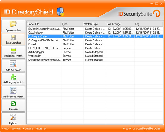 Click to view ID Directory Shield 3.5 screenshot