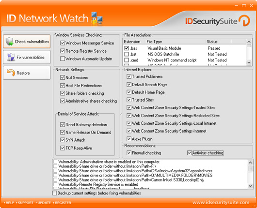 ID Network Watch screen shot