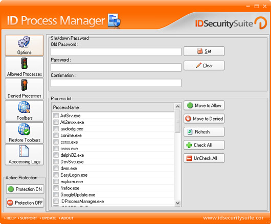 Screenshot for ID Process Manager 3.5