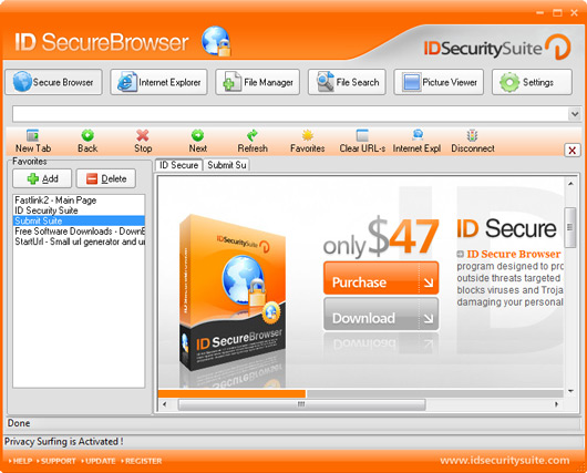 Click to view ID Secure Browser 3.5 screenshot